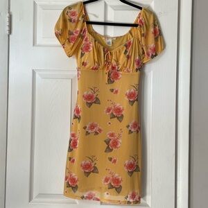 Planet Gold Floral Bodycon Dress